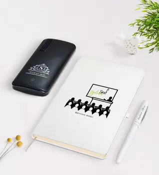 

Personalized Class Teacher White Notebook Pen 12.000 Mah Powerbank Gift Seti-5