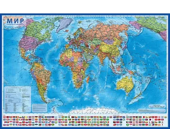 

Political interactive world map with lamination in Tubus, 1:28 m