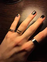 Conjunto de anillos circulares Punk para mujer, Hiphop/Rock, accesorios de dedo con índice de apertura, hebilla, anillo de cola de junta, joyería