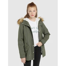 Green Coast Parka de Mujer con Capucha Pelo Verde Prado Burdeos Piedra 100% Algodón Abrigo Invierno Moda El Corte Inglés AliExpress Ropa de mujer