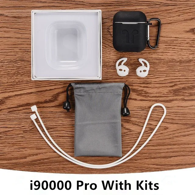 Black Kits I90000 Pro TWS раздвижные регулировки громкости Bluetooth беспроводные наушники изменение имени gps расположение PK i7s i10 i12 i9000 i100000 TWS - Цвет: Black Kits
