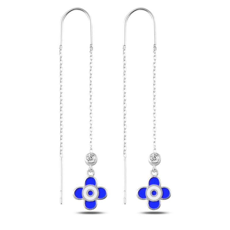 

Armagano Zircon Cubic Zirconia and Cabochons Flower Japanese Earrings