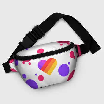 

Waist bag 3D "LIKEE's, Bright print, comfortable and roomy, travel and leisure.