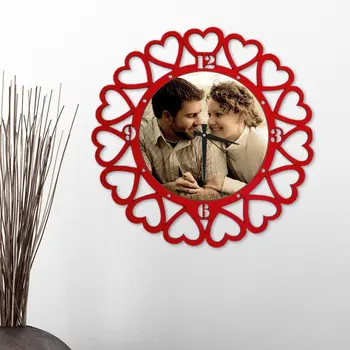 

Personalised Hearts Clock Frame