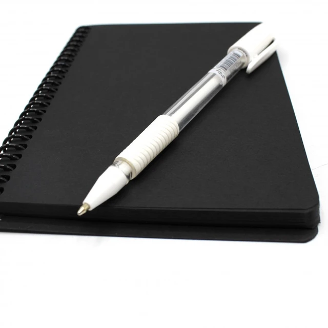 Nero foglia quaderno a spirale (16x23 cm / 6. 25X9. 05 pollici) 40 Fogli 80  pagine e bianco Neon Penna gel nero Memoir Notebook - Nero Libro di memoria  Notebook Planner Agenda Ufficiale Planner Sketchbook Cancelleria