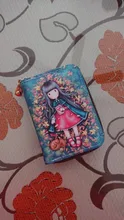 Tarjetero de piel sintética para mujer, Cartera de 9 Bits/10 Bits + 2 posiciones grandes con cremallera, Tarjetero con personajes bonitos