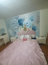 Photo Wallpaper Mural Flower Bedroom Living-Room Custom Beibehang Background Peony Hand-Painted