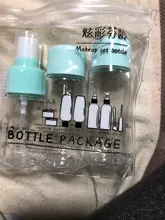 Mini botes de plástico para cosméticos, mini botellas de plástico para uso de crema cosmética para rostro, juego de 7 unidades, envases vacíos de plástico transparentes, kit de viaje