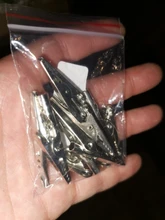 Cable Probe-Clamps Lead-Screw Electric-Test-Clips Alligator Crocodile Stainless-Steel