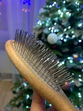 Steel-Pin-Brush Pet-Grooming-Tools Dogs Long-Hair Large Oval Professional Wood for Short