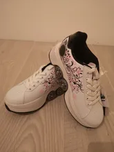 Zapatos de Parkour deformables para adultos y niños, patines con cuatro ruedas, para correr, unisex