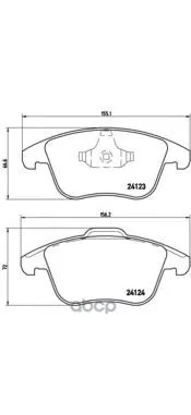 Колодки Тормозные Дисковые Land Rover: Range Rover Evoque 2.0 4x4/2.2 Sd4 4x4/2.2 Td4 4x4/2.2 Ed4 11- Brembo арт. P44020