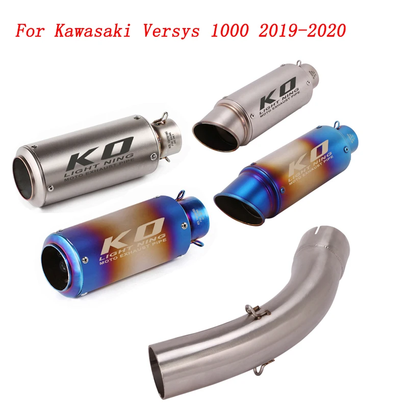 Escape Motorcycle Exhaust Mid Link Pipe And 51mm Muffler Stainless