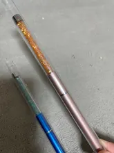 PinPai-pincel para manicura con diamantes de imitación, mango de Metal con diamante, pintura de uñas acrílicas, Gel UV