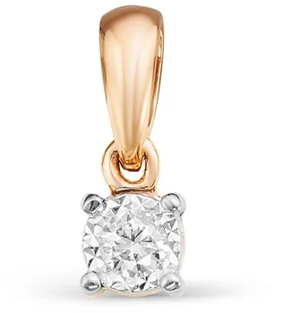 

Diamond Union pendant with 1 diamond in red gold