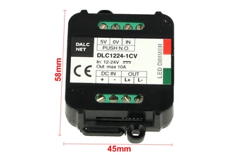 

Dalcnet Easy Led Fader dimming Driver for 12V 24V 10A with button N.O. Push DLC1224-1CV