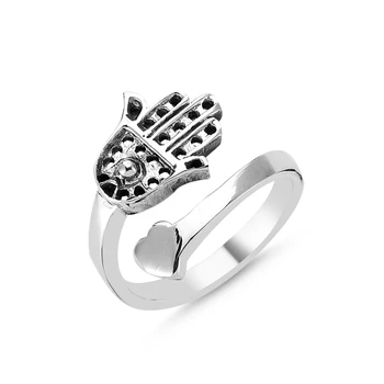 

Silver 925 Sterling Sterling Fatma Master Hand Ring