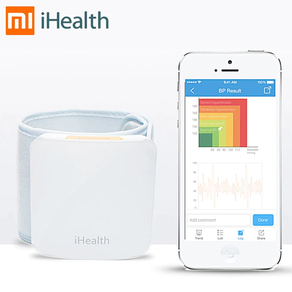 

iHealth For Xiaomi Wrist Blood Pressure Monitor Smart Automatic Pulse Monitor Cuff Electric Sphygmomanometer Heart Beat Meter