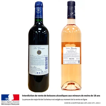 Château Thieuley 75 cl 2017 Vin Rosé -1 Bouteille Les Granges 75 cl 2015 Vin Rouge -1 Bouteille 1