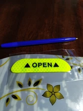 Pegatinas reflectantes de advertencia de colisión para puerta de coche, adhesivos reflectantes de larga distancia, adhesivos decorativos de papel, 4 Uds.