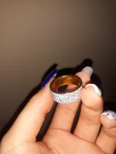 Anillo de acero de estilo Retro Vintage para mujer, joyería de 5 fila de cristales transparentes, anillos de boda de compromiso de acero inoxidable a la moda, gran oferta