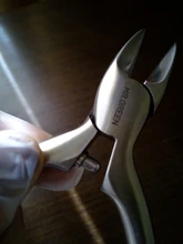 MR.GREEN-cortauñas superafilada de acero inoxidable, alta calidad, para cutículas, uñas postizas, pedicura