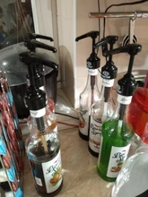 Dispensador de café de 1 litro, bomba de jarabe, dispensador de líquido negro para jarabe Monin, 10Ml, botella de zumo, 4 Uds.