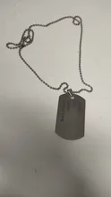 LLavero de acero inoxidable con grabado táctico militar para hombre, etiquetas de identificación, tarjetas, colgante, collar y colgantes