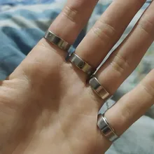 Anillos Punk de Hip Pop para mujer, cadena ajustable multicapa, cuatro anillos abiertos para dedos, anillos giratorios de aleación para mujer, regalo de fiesta
