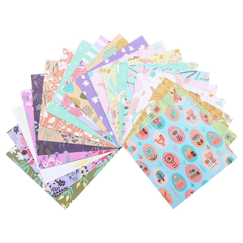 Creative Path Easter Spring 6 Zoll dekoratives Scrapbooking-Papier mit Hasen- und Blumenmotiv, Hintergrundpapier für Journaling und Origami-Bastelarbeiten. – Detail 4