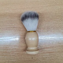 1PC profesional de los hombres brocha de afeitar con mango de madera de Nylon puro para hombres de limpieza de máscara cosméticos herramienta
