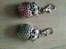 Búho reloj de bolsillo bonito llavero de dibujos animados reloj de bolsillo moda hermosa búho reloj Clip de llavero de bolsillo explosión en gros часы 03 *