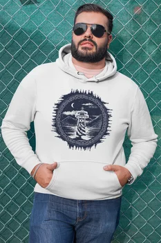 

Angemiel Wear Night Lighthouse White Men 'S Hooded Sweatshirt