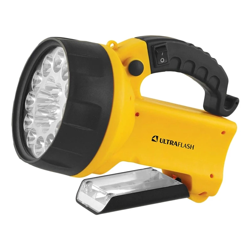 Фонарь поисковый ULTRAFLASH UF3712LED (19 светодиодов, луч 30 м, 70 лм, акк 2 Ач, 8 часов без подзаряда)
