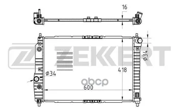 

Radiator OHL. DV. Chevrolet Aveo (T250 t255) 06-zekkert art. mk-1027