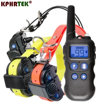 

With 3 Collars Four Modes Rechargeable Waterproof Walkie talkie For Dogs 300g34e