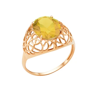 

Gold ring with sultanites sunlight sample 585