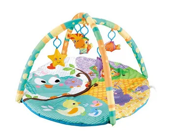 

Blanket Gym blue Animals games application. Blanket games application Gym activity with fence for children. Regalos for babies