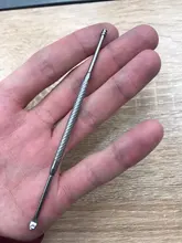 1PC de doble espiral de acero inoxidable oído a cuchara Extracción de cera de los oídos limpiador herramienta de oreja, Multi-función y portátil.