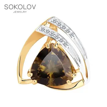 

Sokolov pendant in Gold with cubic zirconia, fashion jewelry, gold, 585, women's male, pendants for neck women