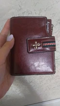 Cartera pequeña de cuero con cera de aceite para mujer, billetera pequeña de alta calidad con cremallera y broche, tarjetero