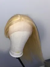 Remy-Peluca de cabello humano liso para mujer