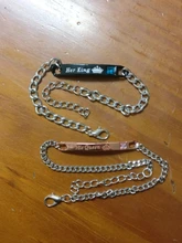 Pulseras de cristal de acero inoxidable para hombre y mujer, nuevo amante, brazalete con abalorio con forma de corona, joyería para hombre y mujer