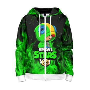 

Children's sweatshirt 3D with zipper Brawl Stars Leon | Leon
