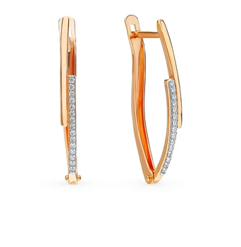 

Silver earrings with cubic zirconia sunlight sample 925