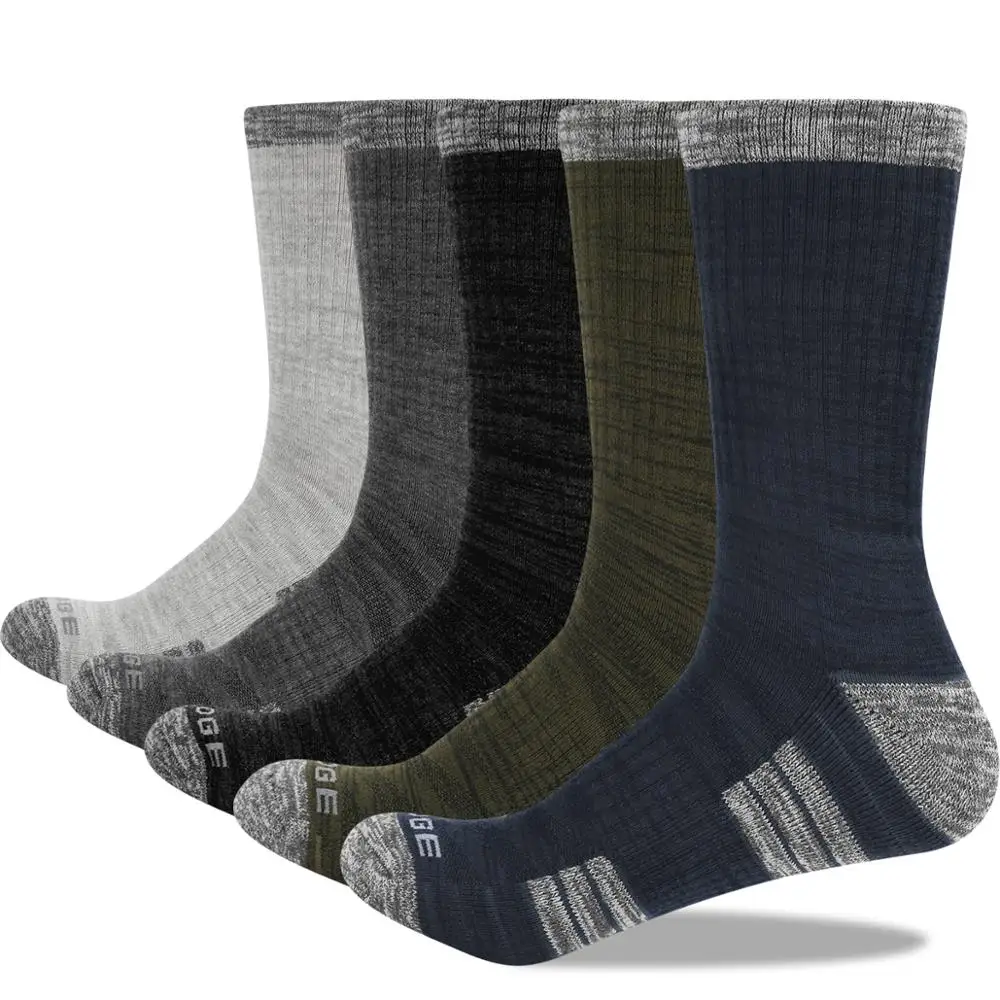 Фото YUEDGE мужские удобные хлопковые носки с подушками для пеших прогулок