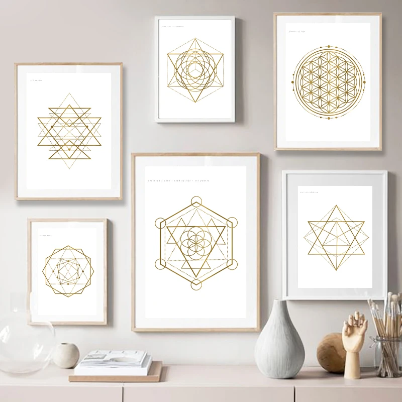 Sacred Geometry Pattern Canvas Poster Home Decor