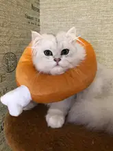 Gato-Collar de algodón con forma de aguacate para perros, cuello circular ajustable, protector para el cuello, con cono de recuperación para heridas