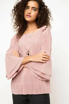 

DeFacto Woman Short Sleeve Pink T-Shirt Women Loose Casual Tops Butterfly Female Top Cloth -H5541AZ17AU