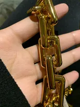 Bolsa de cadena de plástico grueso para dama Súper elegante, bolsa de mensajero con correas, bolso de mano, cadena de piezas para mochilas